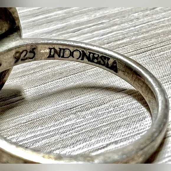 Designer Silpada Sterling Silver Cubic Zirconia Center Stack Ring, Size 5.75 - Picture 8 of 12